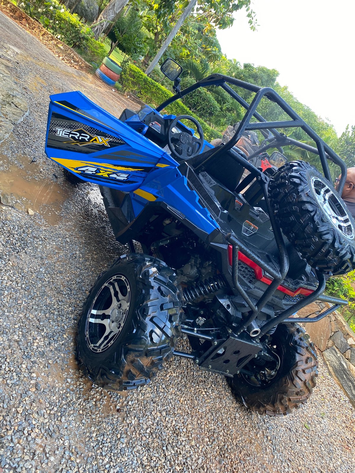 Blue off-road buggy used on the ATV tour